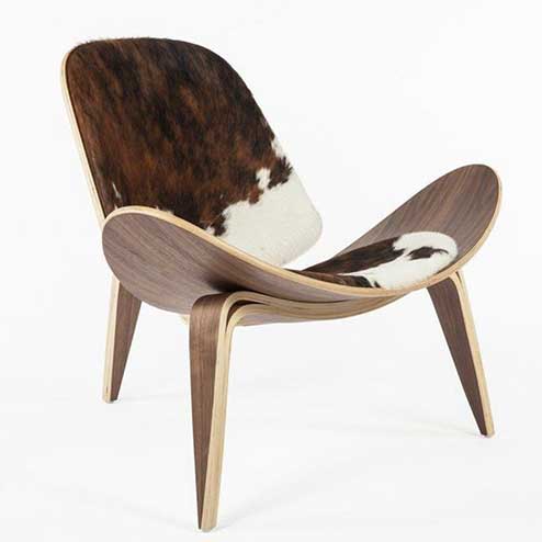 Mid Century Wegner Shell Lounge Chair