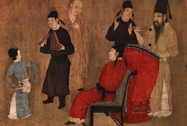 Public Domain Wikipedia - A Chinese gentleman sitting in a chair while listening to music and watching a dancer