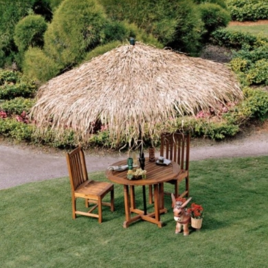 Polynesian outdoor patio ideas - Tropical Thatch Umbrella Cover