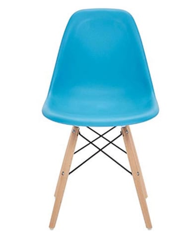 Eames era styled Blue Side Chair