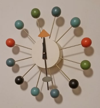Vintage Mid Century Modern Design - Authentic George Nelson Ball Clock - Mid Mod Scout.com