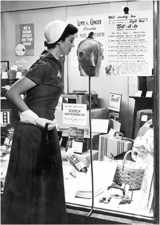 Woman Window Shopping In The 1950s - courtesy of THE 1950'S: AN AGE OF AFFLUENCE