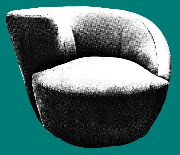Vintage Modern Furniture - Vladimir Kagan authentic vintage lounge chair 1970s - Mid Mod Scout